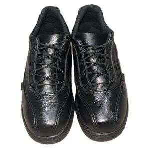 👟🐎 THOROGOOD Made in USA Black Leather Work Shoes Oil Slip Resistant 10W